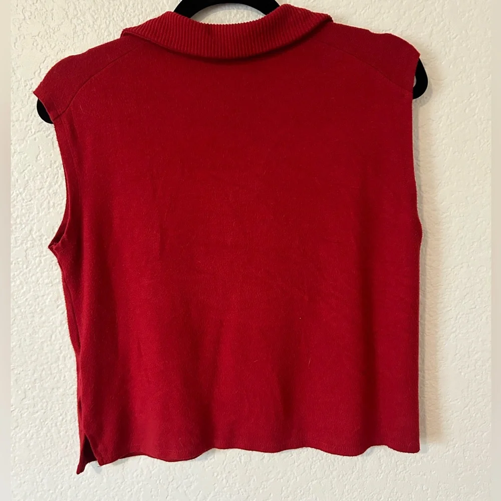 Red collared blouse by Splendid - Picture 2 of 3